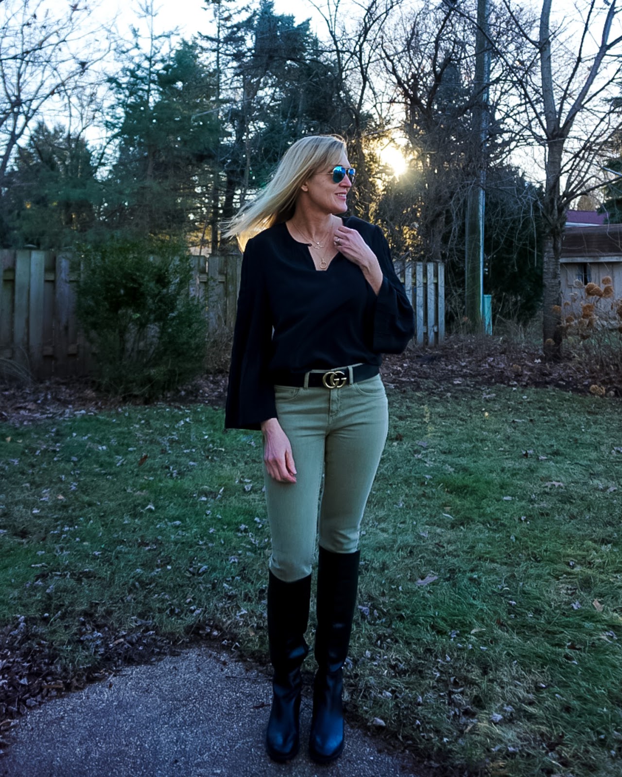 Olive jeggings outfit hotsell